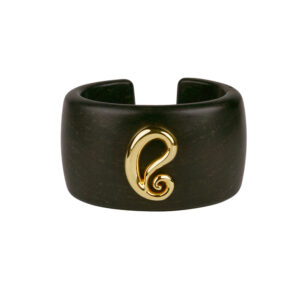 Ebony and Gold Paisley Bracelet
