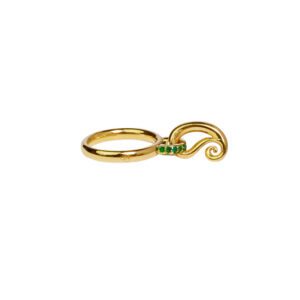 Dangling Paisley Emerald Ring - Image 2