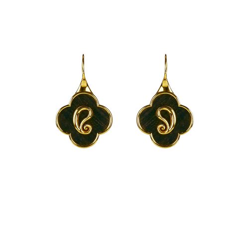 Quatrefoil Paisley Ear Pendants with hooks