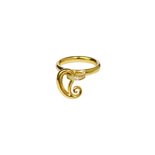 Dangling Paisley Diamond Ring