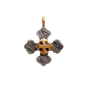 Cross Bottony with Center Cross Fleury Pendant